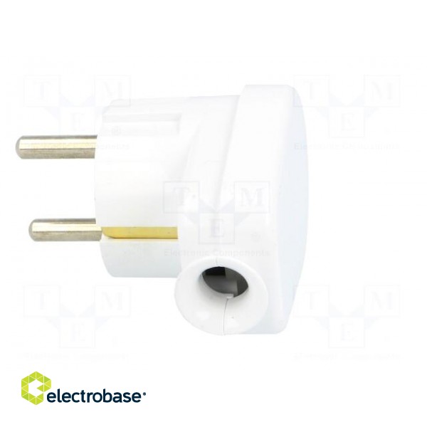 Connector: AC supply | male | plug | 2P+PE | 230VAC | 16A | white | PIN: 3 image 5