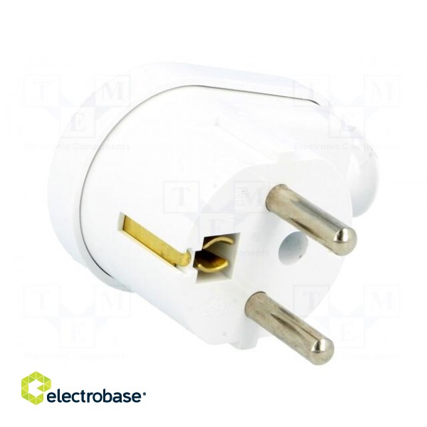 Connector: AC supply | male | plug | 2P+PE | 230VAC | 16A | white | PIN: 3 paveikslėlis 1