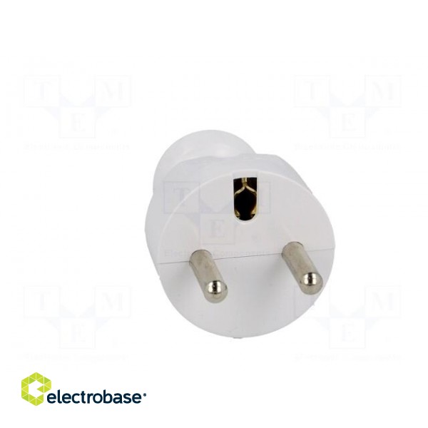 Connector: AC supply | male | plug | 2P+PE | 230VAC | 16A | white | PIN: 3 фото 9