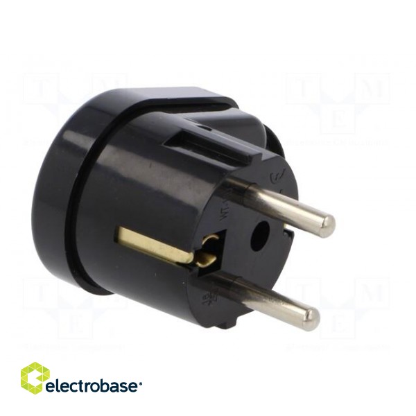 Connector: AC supply | male | plug | 2P+PE | 250VAC | 16A | black | PIN: 3 фото 8