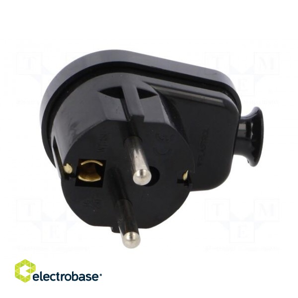 Connector: AC supply | male | plug | 2P+PE | 250VAC | 16A | black | PIN: 3 фото 9