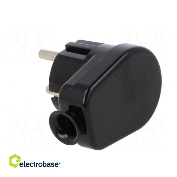 Connector: AC supply | male | plug | 2P+PE | 250VAC | 16A | black | PIN: 3 image 4