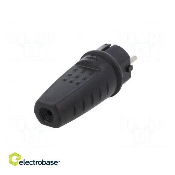 Connector: AC supply | male | plug | 2P+PE | 250VAC | 16A | black | PIN: 3 фото 6
