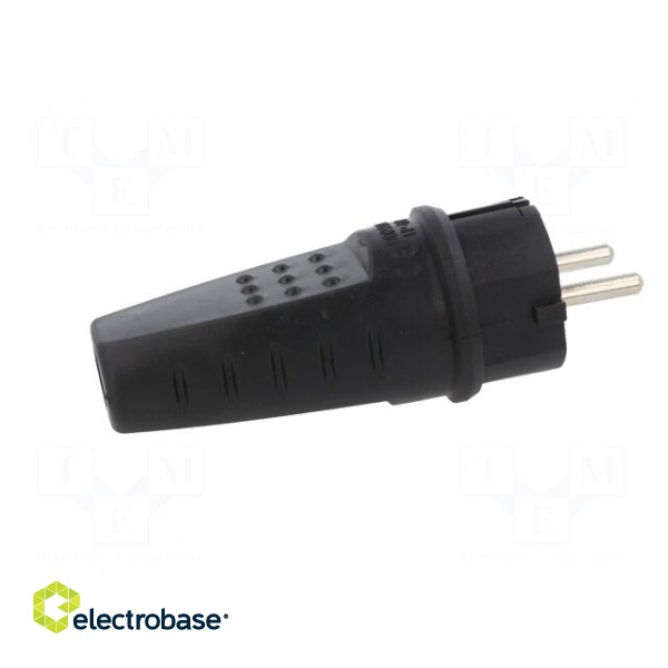 Connector: AC supply | male | plug | 2P+PE | 250VAC | 16A | black | PIN: 3 image 7