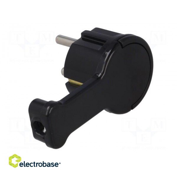 Connector: AC supply | male | plug | 2P+PE | 250VAC | 16A | black | PIN: 3 image 4