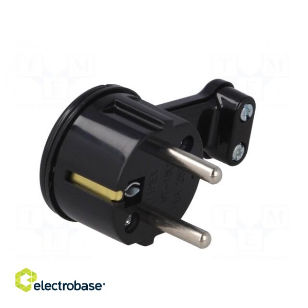 Connector: AC supply | male | plug | 2P+PE | 250VAC | 16A | black | PIN: 3 image 8