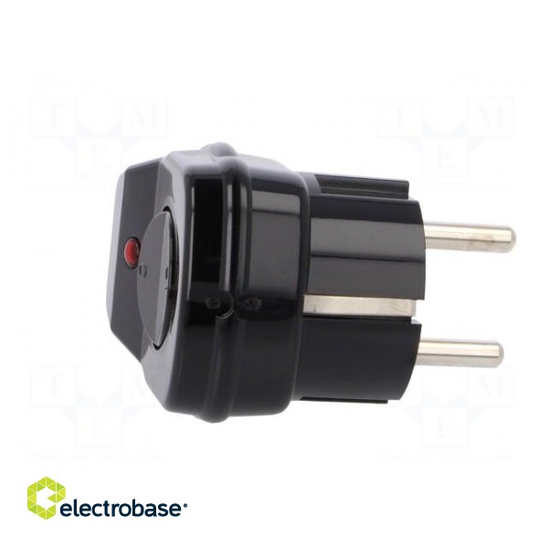 Connector: AC supply | male | plug | 2P+PE | 250VAC | 16A | black | PIN: 3 paveikslėlis 7