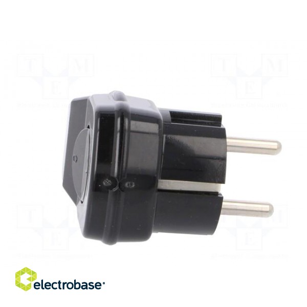 Connector: AC supply | male | plug | 2P+PE | 250VAC | 16A | black | PIN: 3 image 7