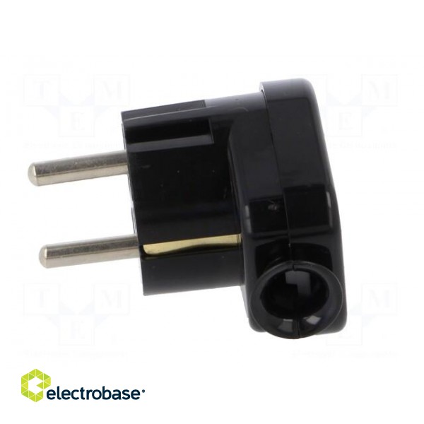 Connector: AC supply | male | plug | 2P+PE | 250VAC | 16A | black | PIN: 3 фото 3