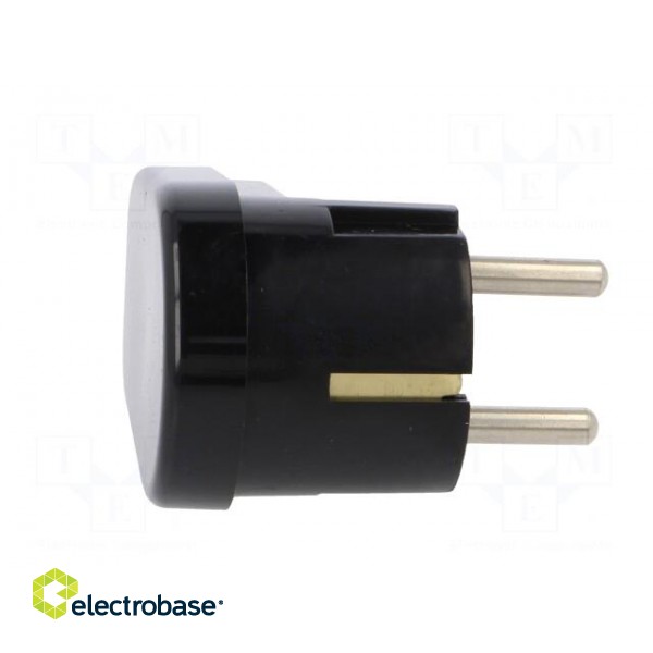 Connector: AC supply | male | plug | 2P+PE | 250VAC | 16A | black | PIN: 3 фото 7