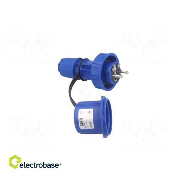 Connector: AC supply | male | plug | 2P+PE | 250VAC | 16A | blue | PIN: 3 image 8