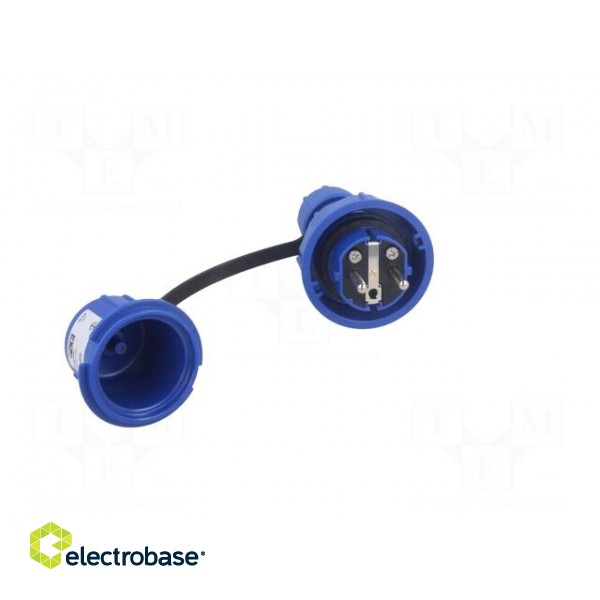 Connector: AC supply | male | plug | 2P+PE | 250VAC | 16A | blue | PIN: 3 фото 9