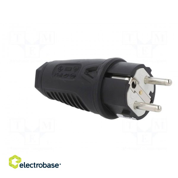 Connector: AC supply | male | plug | 2P+PE | 250VAC | 16A | for cable paveikslėlis 8