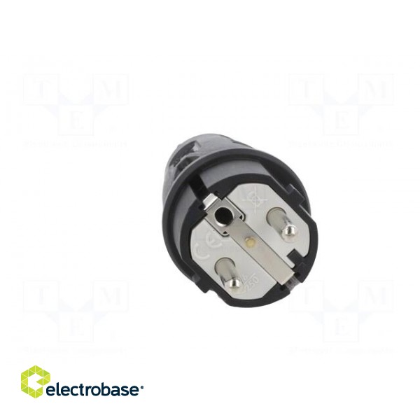 Connector: AC supply | male | plug | 2P+PE | 250VAC | 16A | for cable фото 9