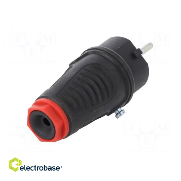 Connector: AC supply | male | plug | 2P+PE | 250VAC | 16A | for cable фото 6