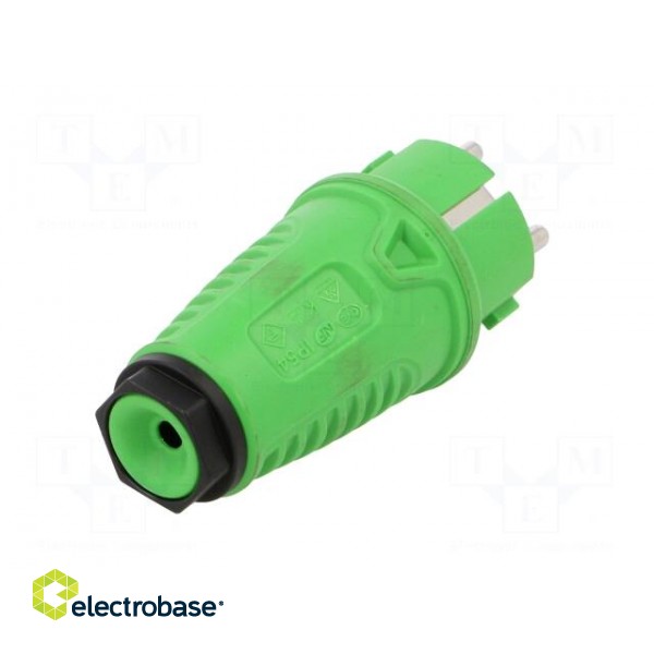 Connector: AC supply | male | plug | 2P+PE | 250VAC | 16A | for cable image 6