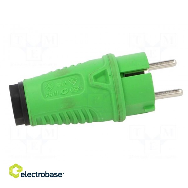 Connector: AC supply | male | plug | 2P+PE | 250VAC | 16A | for cable image 7