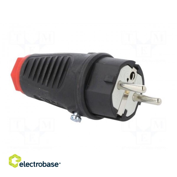 Connector: AC supply | male | plug | 2P+PE | 250VAC | 16A | for cable фото 8