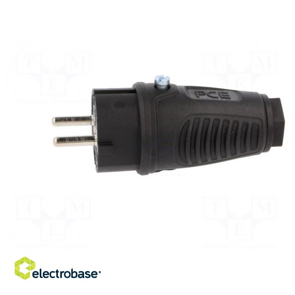 Connector: AC supply | male | plug | 2P+PE | 250VAC | 16A | for cable image 3