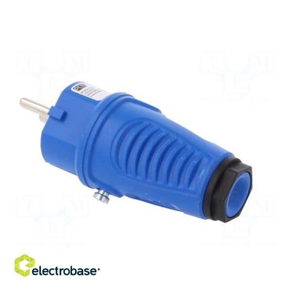 Connector: AC supply | male | plug | 2P+PE | 250VAC | 16A | for cable image 4