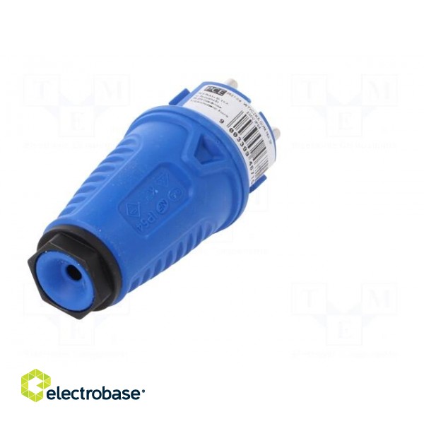 Connector: AC supply | male | plug | 2P+PE | 250VAC | 16A | for cable image 6