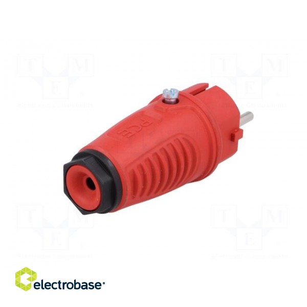 Connector: AC supply | male | plug | 2P+PE | 250VAC | 16A | for cable фото 6