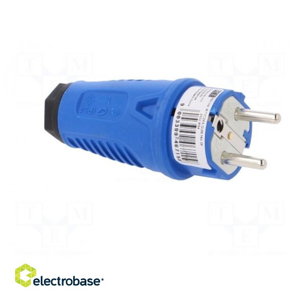 Connector: AC supply | male | plug | 2P+PE | 250VAC | 16A | for cable image 8