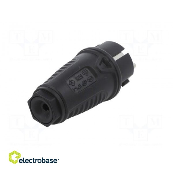 Connector: AC supply | male | plug | 2P+PE | 250VAC | 16A | for cable image 6