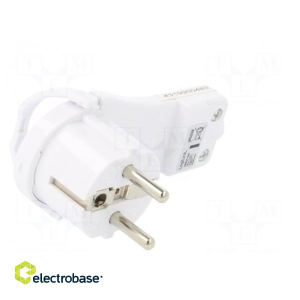 Connector: AC supply | male | plug | 2P+PE | 250VAC | 16A | white | PIN: 3 image 2