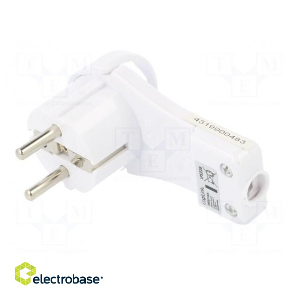 Connector: AC supply | male | plug | 2P+PE | 250VAC | 16A | white | PIN: 3 image 4