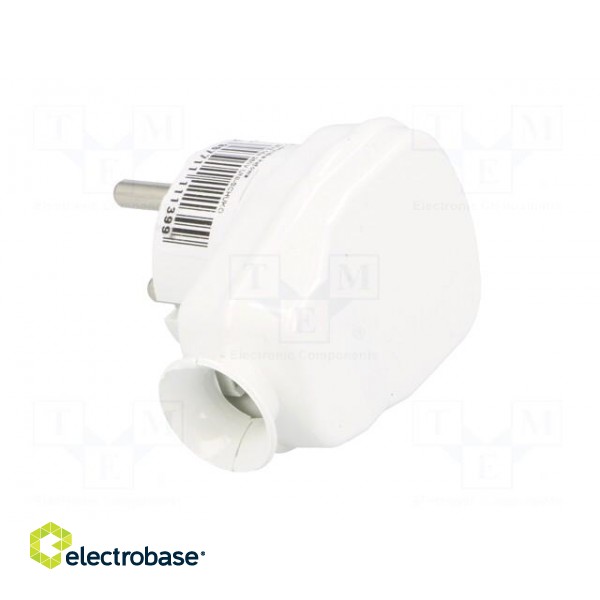 Connector: AC supply | male | plug | 2P+PE | 250VAC | 16A | white | PIN: 3 paveikslėlis 7