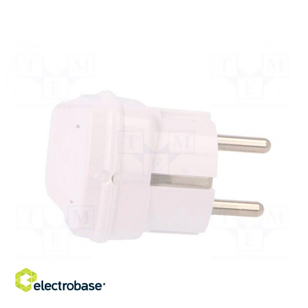 Connector: AC supply | male | plug | 2P+PE | 250VAC | 16A | white | PIN: 3 image 7