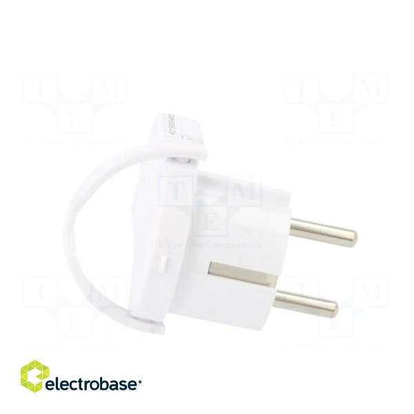 Connector: AC supply | male | plug | 2P+PE | 250VAC | 16A | white | PIN: 3 image 9