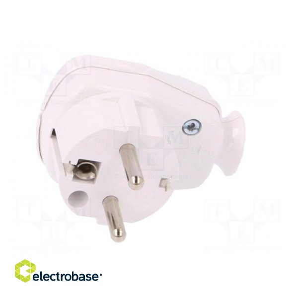 Connector: AC supply | male | plug | 2P+PE | 250VAC | 16A | white | PIN: 3 image 9