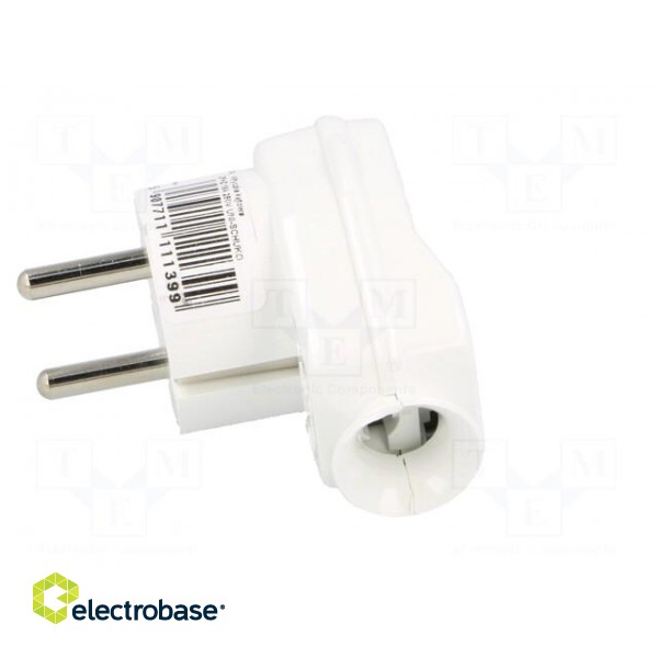 Connector: AC supply | male | plug | 2P+PE | 250VAC | 16A | white | PIN: 3 фото 3
