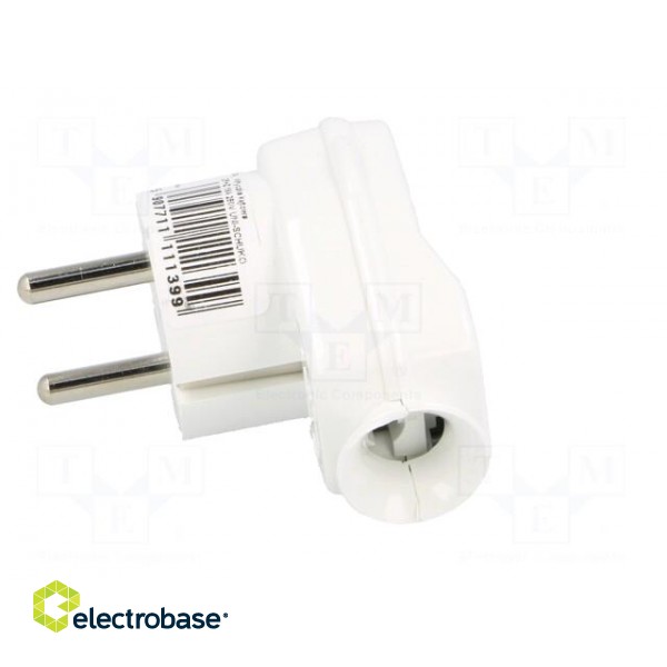 Connector: AC supply | male | plug | 2P+PE | 250VAC | 16A | white | PIN: 3 image 3