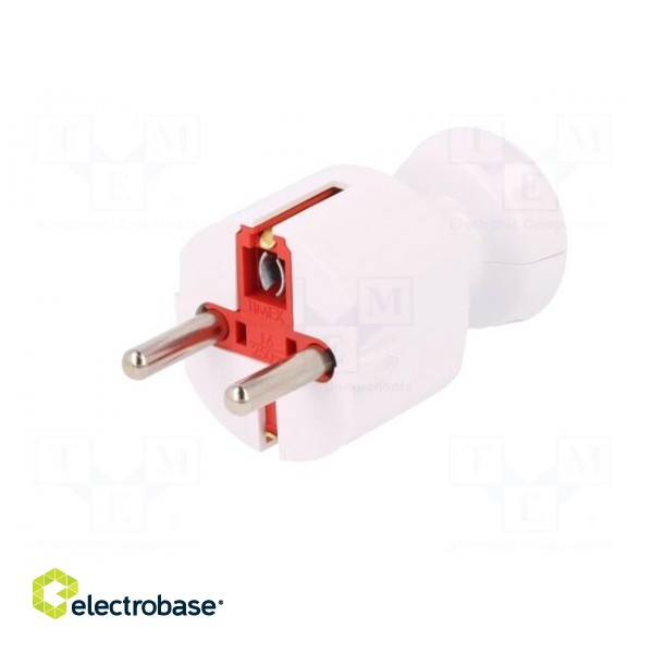 Connector: AC supply | male | plug | 2P+PE | 250VAC | 16A | white | PIN: 3 paveikslėlis 2
