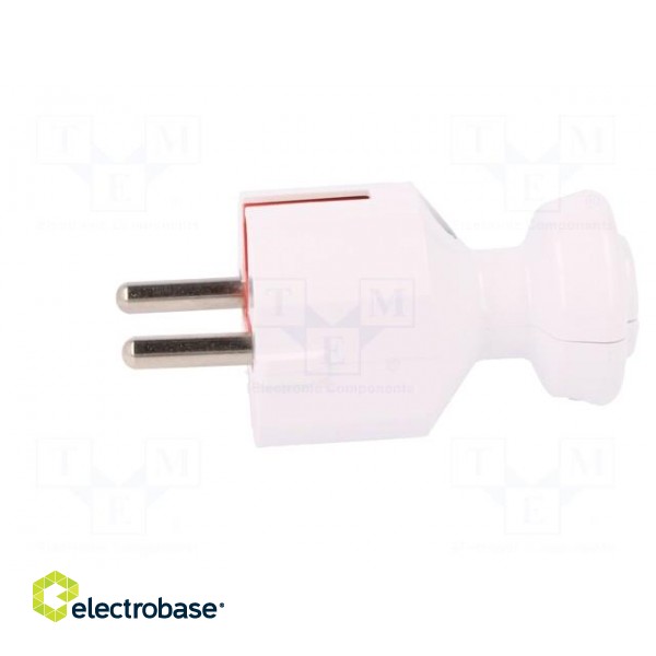 Connector: AC supply | male | plug | 2P+PE | 250VAC | 16A | white | PIN: 3 image 3