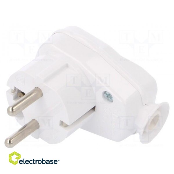 Connector: AC supply | male | plug | 2P+PE | 250VAC | 16A | white | PIN: 3 paveikslėlis 7