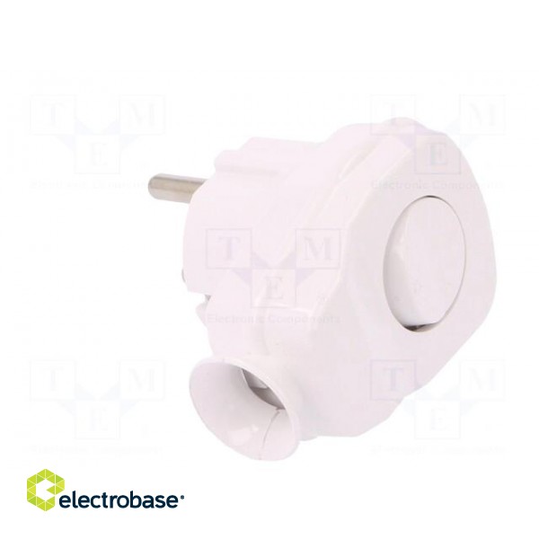 Connector: AC supply | male | plug | 2P+PE | 250VAC | 16A | white | PIN: 3 image 4