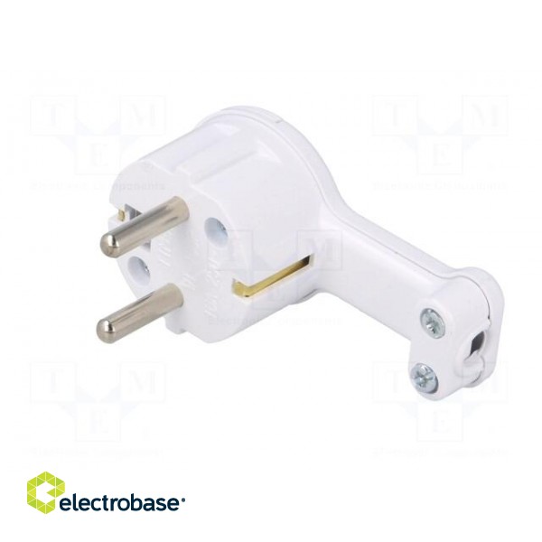 Connector: AC supply | male | plug | 2P+PE | 250VAC | 16A | white | PIN: 3 image 2