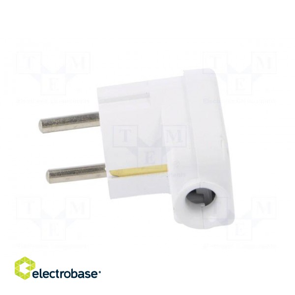 Connector: AC supply | male | plug | 2P+PE | 250VAC | 16A | white | PIN: 3 image 3