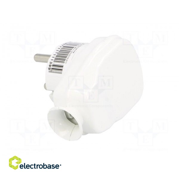 Connector: AC supply | male | plug | 2P+PE | 250VAC | 16A | white | PIN: 3 image 4