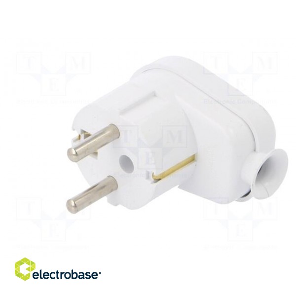 Connector: AC supply | male | plug | 2P+PE | 250VAC | 16A | white | PIN: 3 paveikslėlis 2
