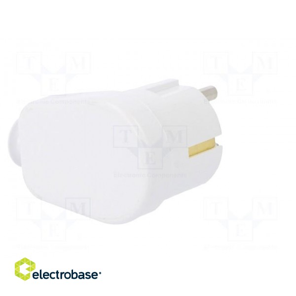 Connector: AC supply | male | plug | 2P+PE | 250VAC | 16A | white | PIN: 3 image 6