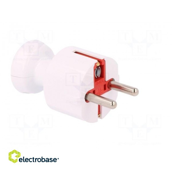 Connector: AC supply | male | plug | 2P+PE | 250VAC | 16A | white | PIN: 3 paveikslėlis 8