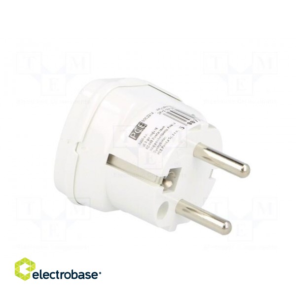 Connector: AC supply | male | plug | 2P+PE | 250VAC | 16A | white | PIN: 3 фото 8
