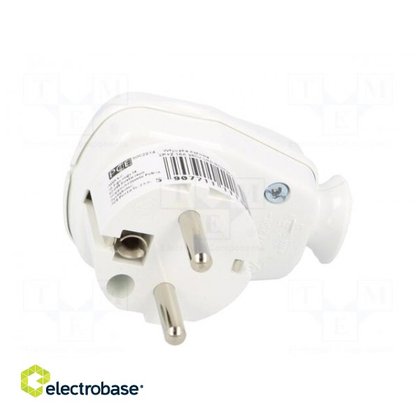 Connector: AC supply | male | plug | 2P+PE | 250VAC | 16A | white | PIN: 3 фото 9