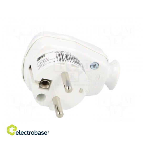 Connector: AC supply | male | plug | 2P+PE | 250VAC | 16A | white | PIN: 3 image 9