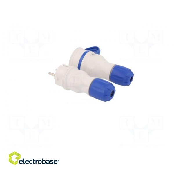 Connector: AC supply | male,female | socket,plug | 2P+PE | 250VAC | 16A фото 5